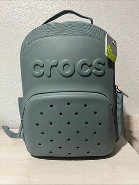 CROCS Sage Green Zip Backpack for women